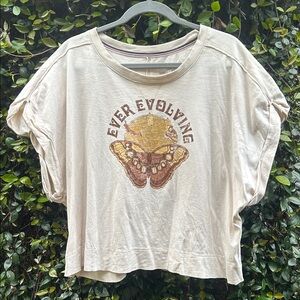 Anthropologie Ever Evolving Graphic Tee - Beige